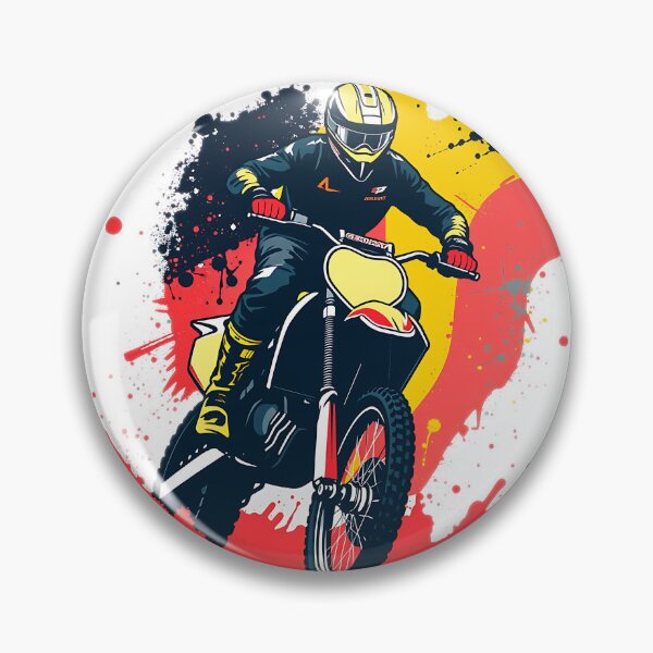 Item preview, Motocross Rider Ink Splatter Action designed and sold by T-domain.