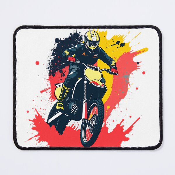 Item preview, Motocross Rider Ink Splatter Action designed and sold by T-domain.