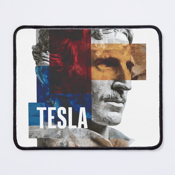 Item preview, Nikola Tesla – Inventor Collage Art Print | Electricity Genius Science Visionary Poster designed and sold by OzzFrequency.
