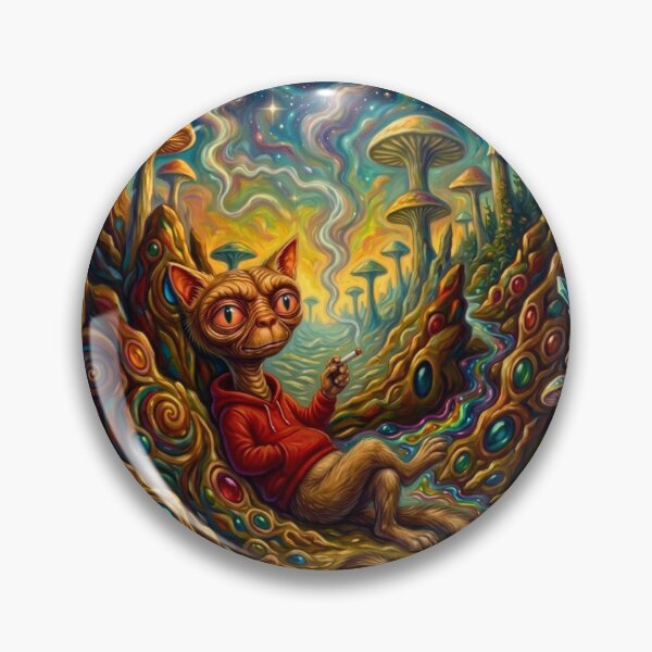 Item preview, The Cosmic Journey of the Psychedelic ET Cat designed and sold by HAPPY HARBOR DESIGN .