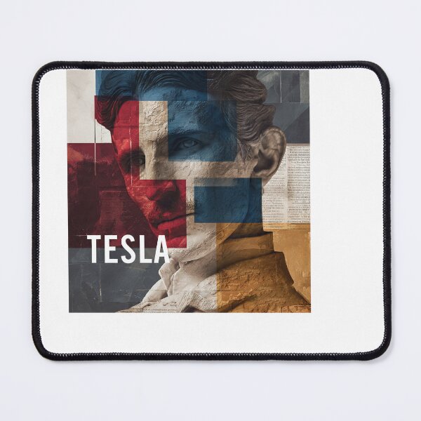 Item preview, Nikola Tesla – Inventor Collage Art Print | Electricity Genius Science Visionary Poster designed and sold by OzzFrequency.