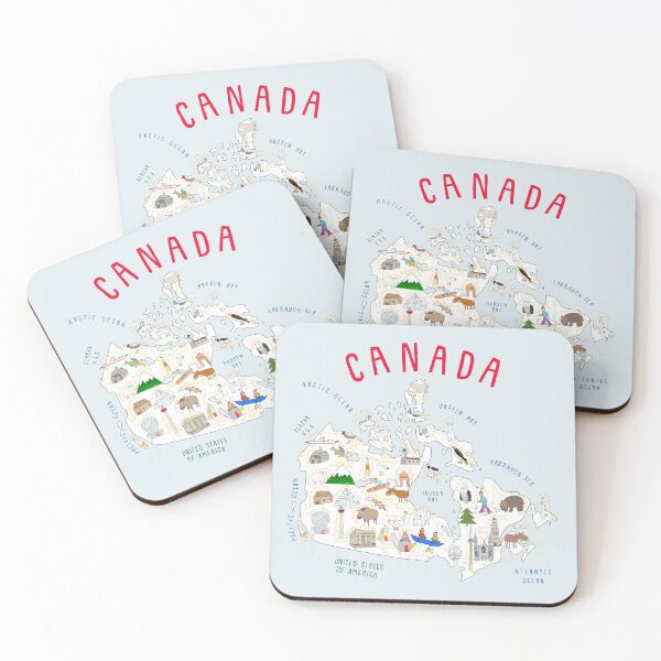 Item preview, Map Of Canada With Cute Country Symbols By Artist Carla Daly designed and sold by Carla Daly.