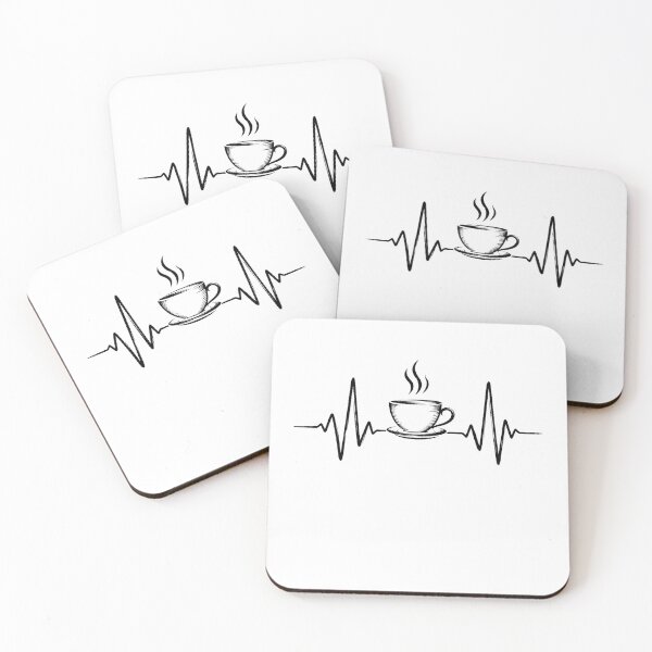 Item preview, Coffee Heartbeat Minimalist Caffeine Lover designed and sold by Moizento.