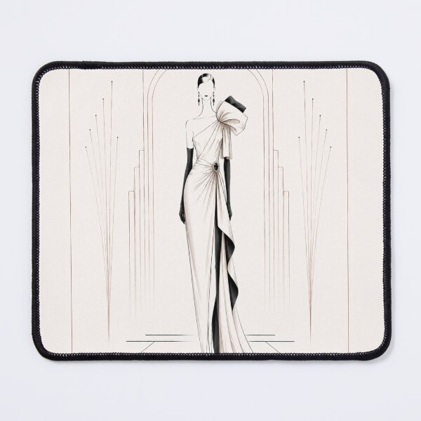 Item preview, Atelier – Tulle Blush | Luxury Art Deco Fashion Illustration. designed and sold by NewtBoo.