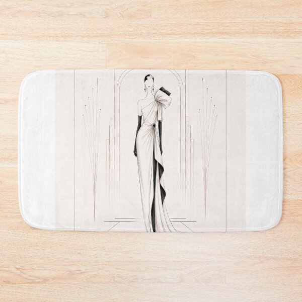 Item preview, Atelier – Tulle Blush | Luxury Art Deco Fashion Illustration. designed and sold by NewtBoo.
