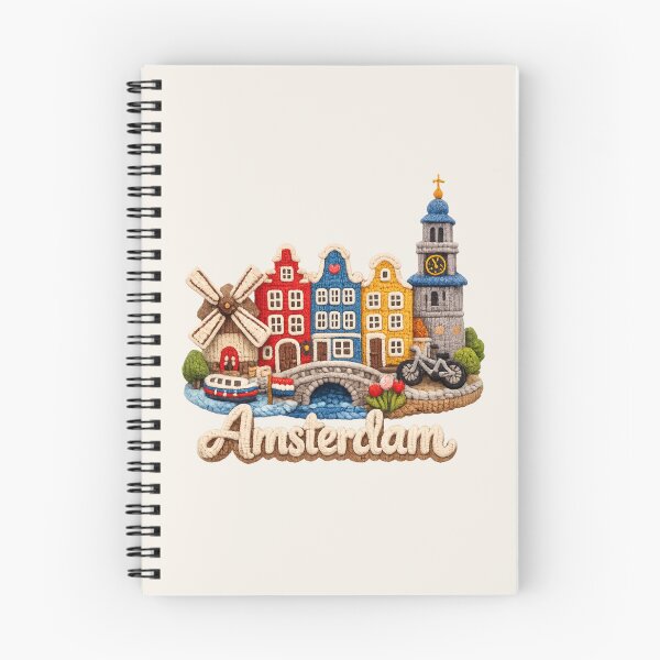 Item preview, Cute Knitted Amsterdam Landmark | Handmade Yarn City Travel Knit Souvenir designed and sold by Moons Studio.