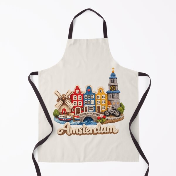 Item preview, Cute Knitted Amsterdam Landmark | Handmade Yarn City Travel Knit Souvenir designed and sold by Moons Studio.