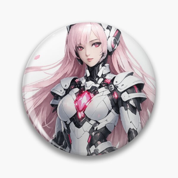 Item preview, Sakura Core Android Girl | Original Futuristic Japanese Mecha Anime Art designed and sold by Sticleg.
