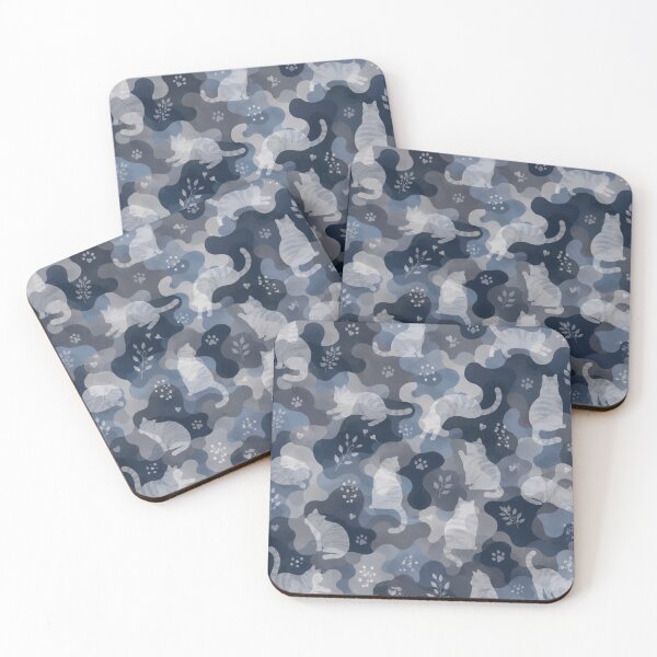Item preview, Blueberry Midnight Cat Camouflage Pattern designed and sold by Mindworx21.