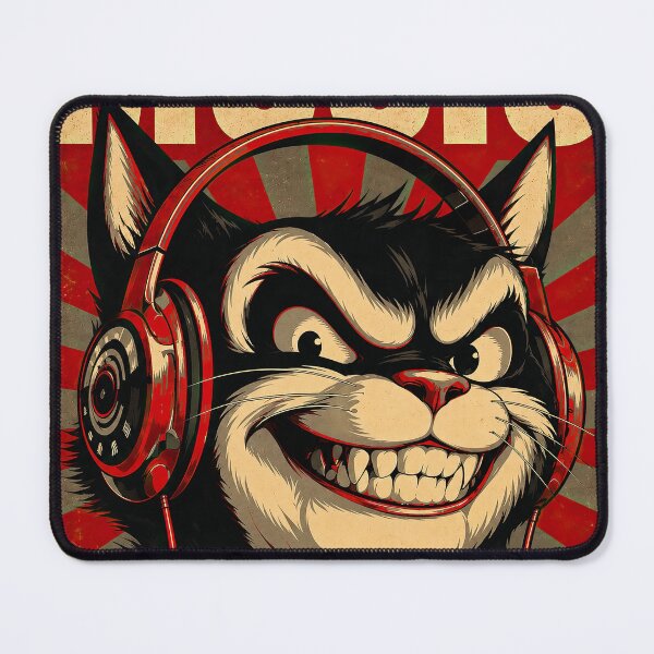 Item preview, Music Because Murder Is Wrong – Vintage Retro Cat DJ Poster designed and sold by obstinator.
