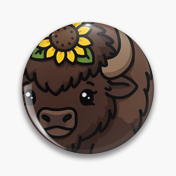 Item preview, Sunflower Bison Icon designed and sold by pumsquare.