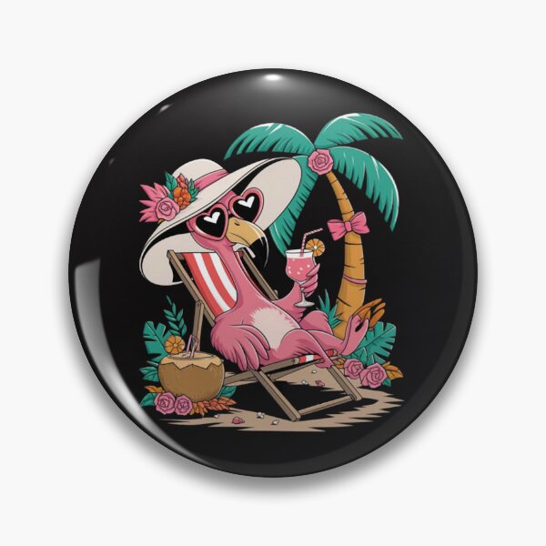 Item preview, Flamingo Pink Palm Tree Tropical Beach Summer Vacation designed and sold by CosmoWaderty.