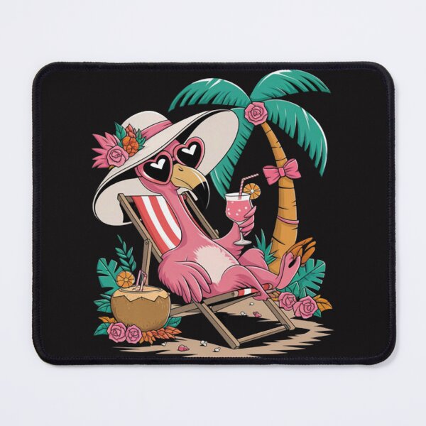 Item preview, Flamingo Pink Palm Tree Tropical Beach Summer Vacation designed and sold by CosmoWaderty.