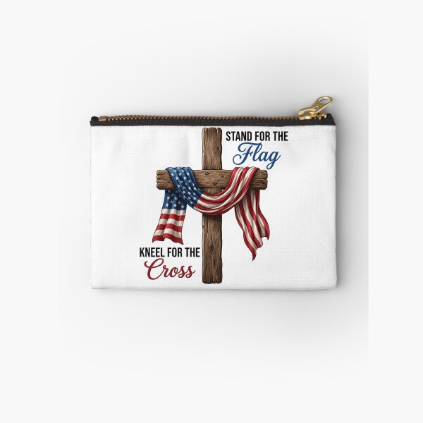 Item preview, Stand For The Flag Kneel For The Cross - Patriotic Christian American Flag designed and sold by raedattia.
