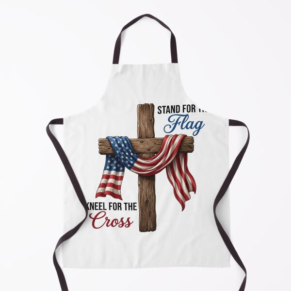 Item preview, Stand For The Flag Kneel For The Cross - Patriotic Christian American Flag designed and sold by raedattia.