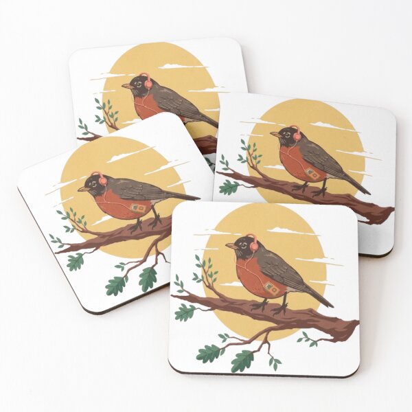 Item preview, Retro Songbird with Headphones Music Illustration designed and sold by My-Hoodies.