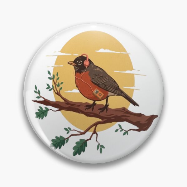 Item preview, Retro Songbird with Headphones Music Illustration designed and sold by My-Hoodies.