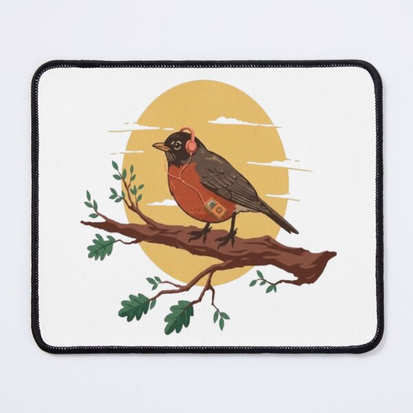 Item preview, Retro Songbird with Headphones Music Illustration designed and sold by My-Hoodies.