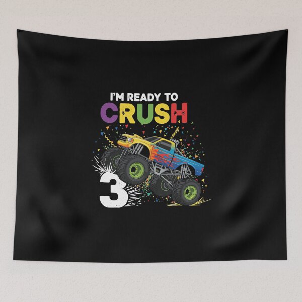 Item preview, I'm Ready To Crush 3 Monster Truck Birthday Boy Toddler designed and sold by PopStars1993.
