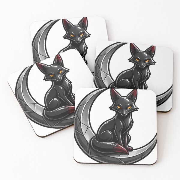 Item preview, Gothic Fox Crescent Moon Icon designed and sold by IllumeInk.