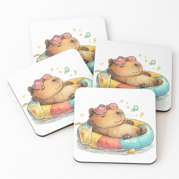 Item preview, Relaxing Capybara Summer designed and sold by Northline Creative.