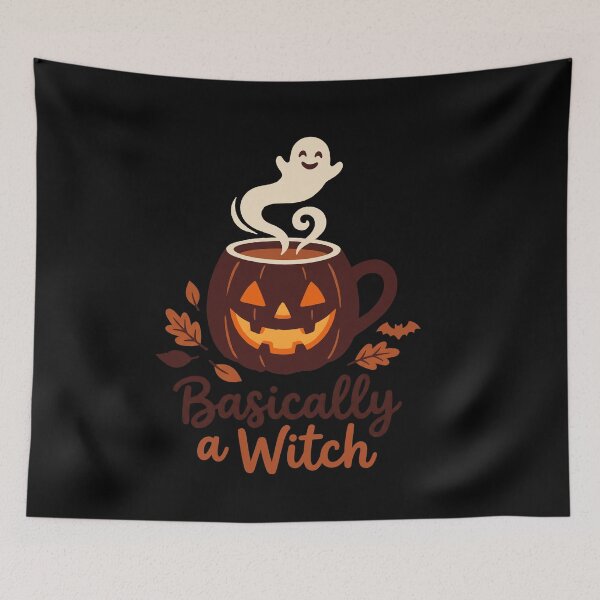 Item preview, Basically a Witch Halloween Pumpkin Coffee Mug Cute Ghost Funny Autumn Witchy Graphic designed and sold by fawzimorsy.