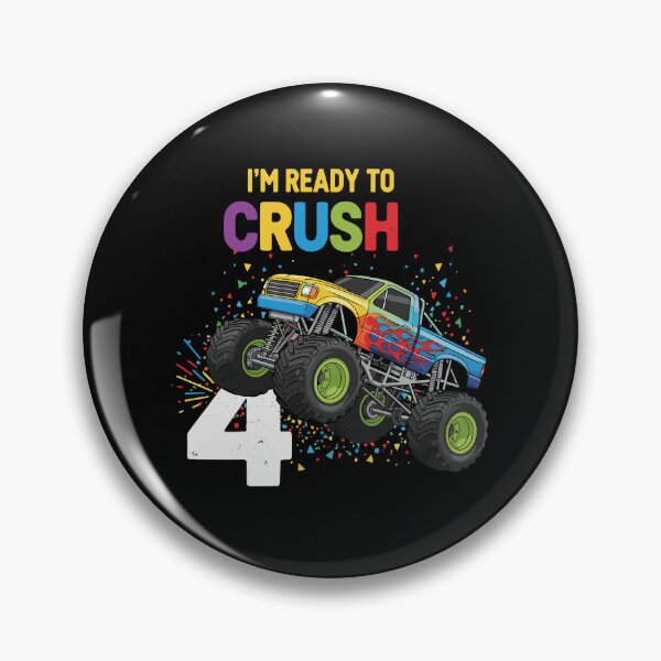 Item preview, I'm Ready To Crush Fourth Birthday Monster Truck Boy Kid designed and sold by PopStars1993.