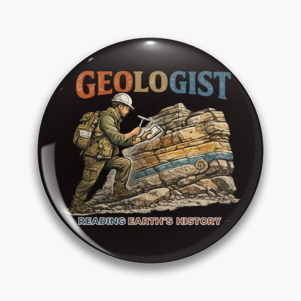 Item preview, Geologist Reading Earth's History Vintage Field Geology Design designed and sold by Tadeusz1.