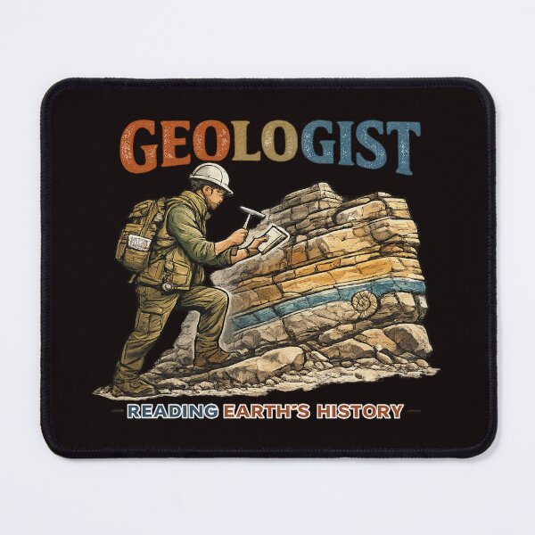 Item preview, Geologist Reading Earth's History Vintage Field Geology Design designed and sold by Tadeusz1.