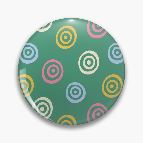 Item preview, Retro Concentric Circles Pattern on Green designed and sold by Zaya_art.