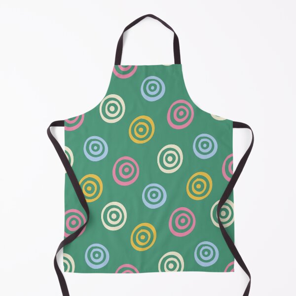 Aperçu de l'œuvre Motif rétro de cercles concentriques sur fond vert créée et vendue par Zaya_art.