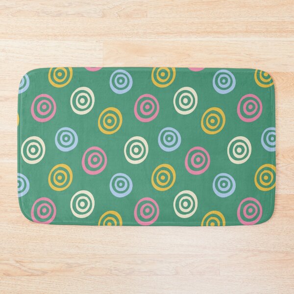 Item preview, Retro Concentric Circles Pattern on Green designed and sold by Zaya_art.