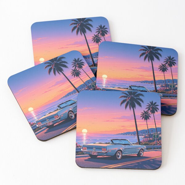 Item preview, Retro Sunset Drive Convertible designed and sold by jordanelucas.