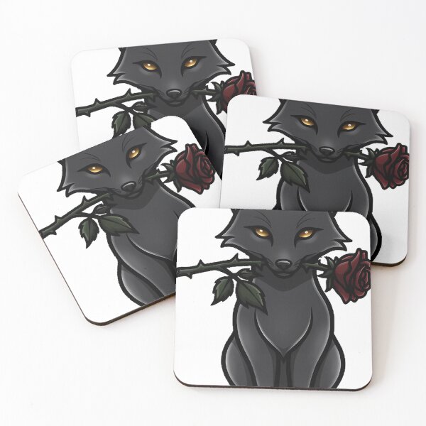 Item preview, Gothic Fox and Black Rose Icon designed and sold by IllumeInk.
