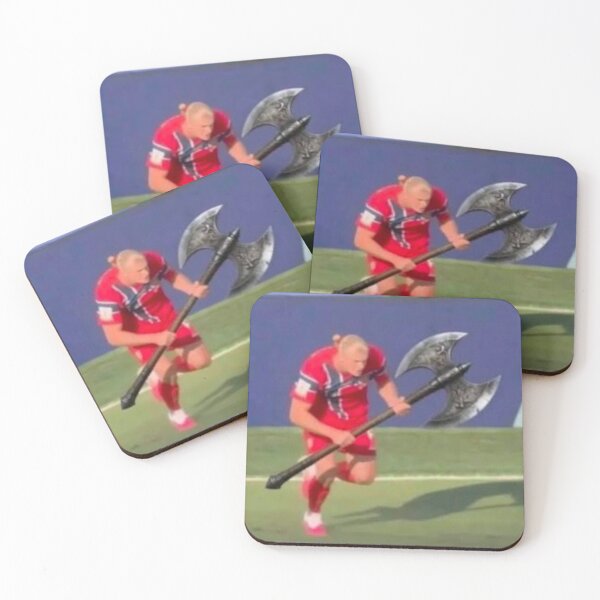 Item preview, Erling Haaland Running With Axe Norway Football designed and sold by MintDesignz.