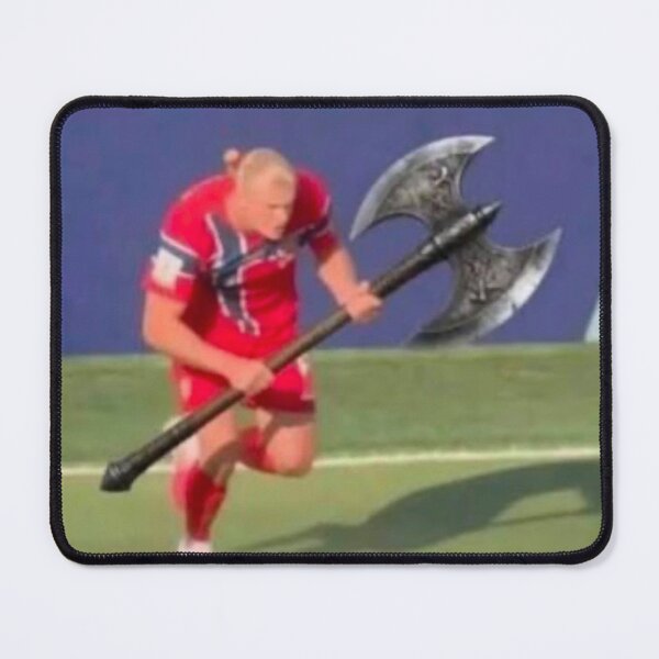 Item preview, Erling Haaland Running With Axe Norway Football designed and sold by MintDesignz.