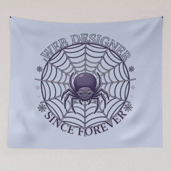 Item preview, Web Designer Since Forever Funny Halloween Spider Tech Humor Tshirt designed and sold by HopeAndHustle.