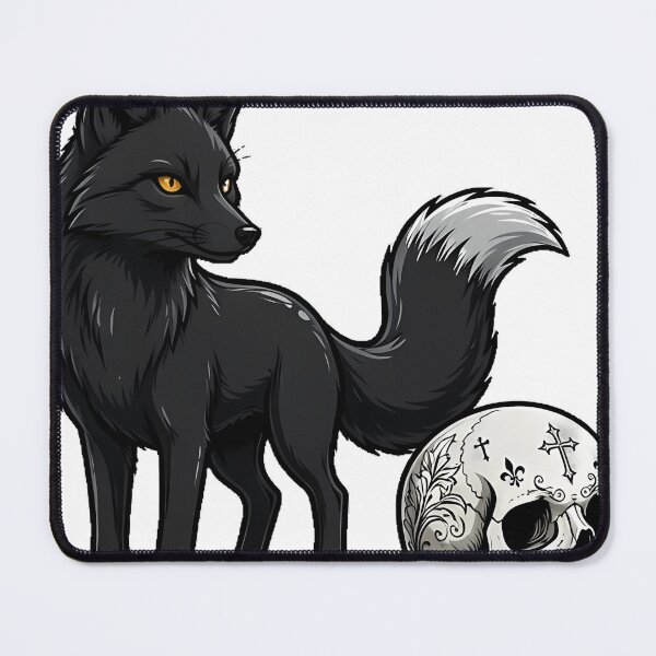 Item preview, Gothic Fox and Skull Icon designed and sold by IllumeInk.