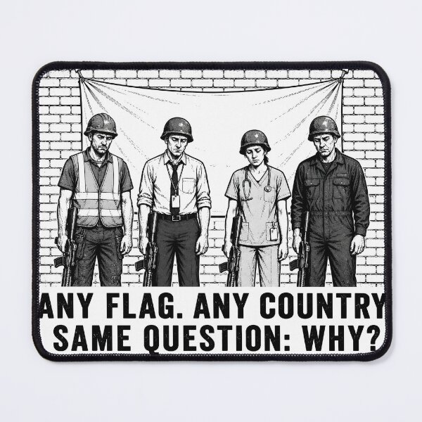 Item preview, Any Flag. Any Country. Same Question: Why? designed and sold by Beyond The Flag Art.