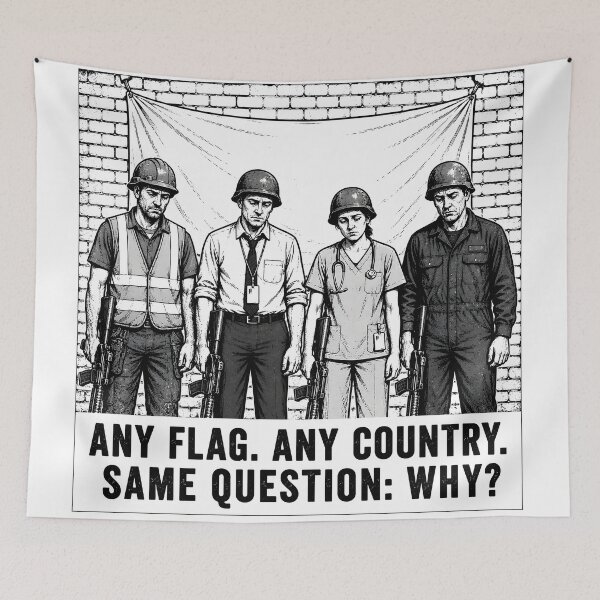 Item preview, Any Flag. Any Country. Same Question: Why? designed and sold by Beyond The Flag Art.