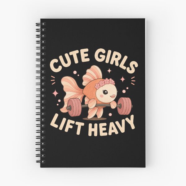 Item preview, Cute Girls Lift Heavy Funny Goldfish Gym Fitness Design designed and sold by HumbleAthlete.