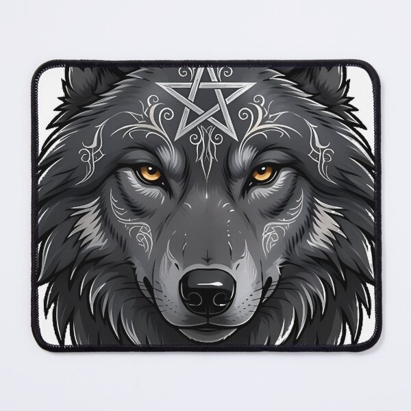 Item preview, Gothic Wolf and Pentagram Icon designed and sold by IllumeInk.