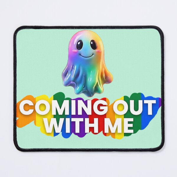 Item preview, Coming Out With Me - Cute Rainbow Ghost LGBTQ+ Pride Design designed and sold by ToxicInkArt.