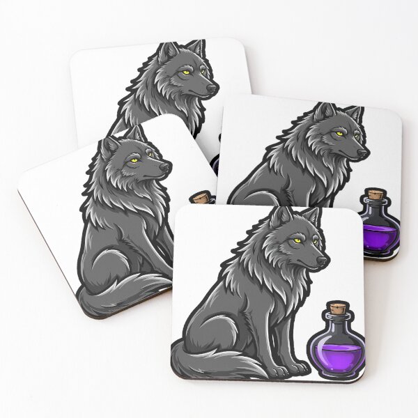 Item preview, Gothic Wolf and Potion Bottle Icon designed and sold by IllumeInk.
