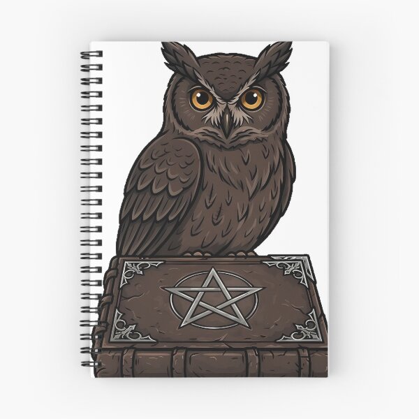 Item preview, Gothic Owl with Spellbook Icon designed and sold by IllumeInk.