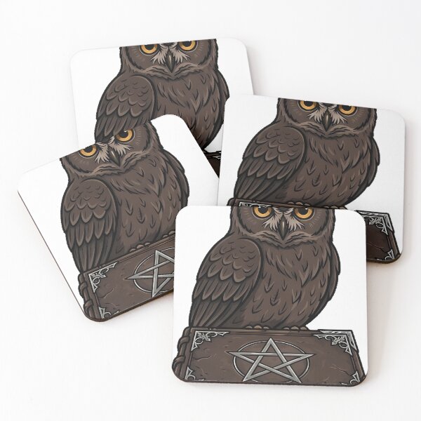 Item preview, Gothic Owl with Spellbook Icon designed and sold by IllumeInk.