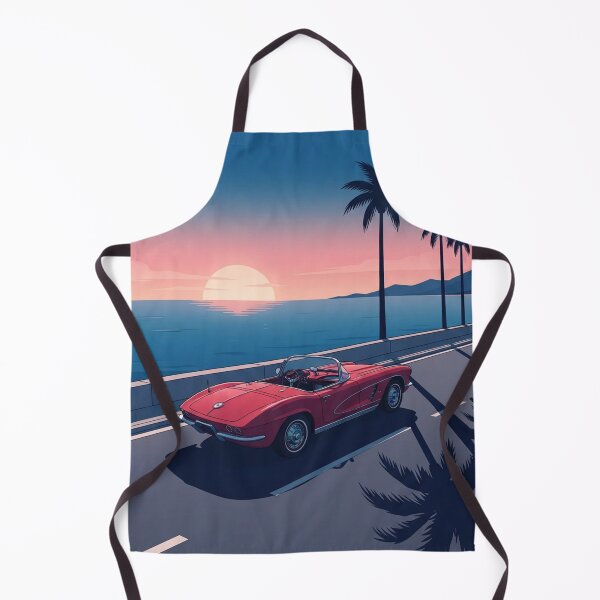 Artikelvorschau, Rotes Retro-Cabrio Sunset Drive entworfen und verkauft von jordanelucas.