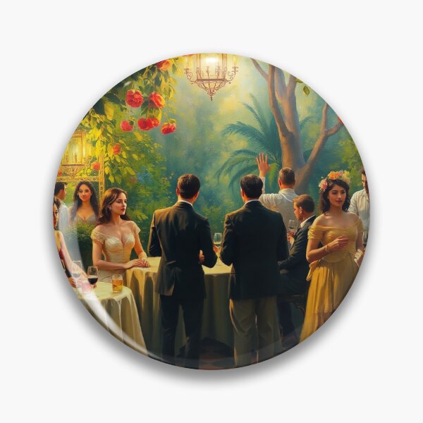 Item preview, A party in a garden. designed and sold by oldMastersofart.