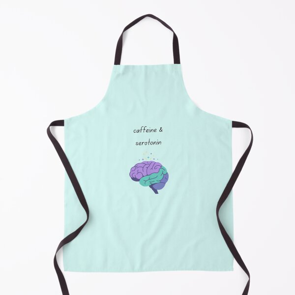 Item preview, Cute Happy Brain Illustration | Powered by Caffeine & Coffee Design designed and sold by My Gluten Free Life UK.