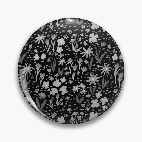 Item preview, Black and white floral print designed and sold by pinkyfish1010.